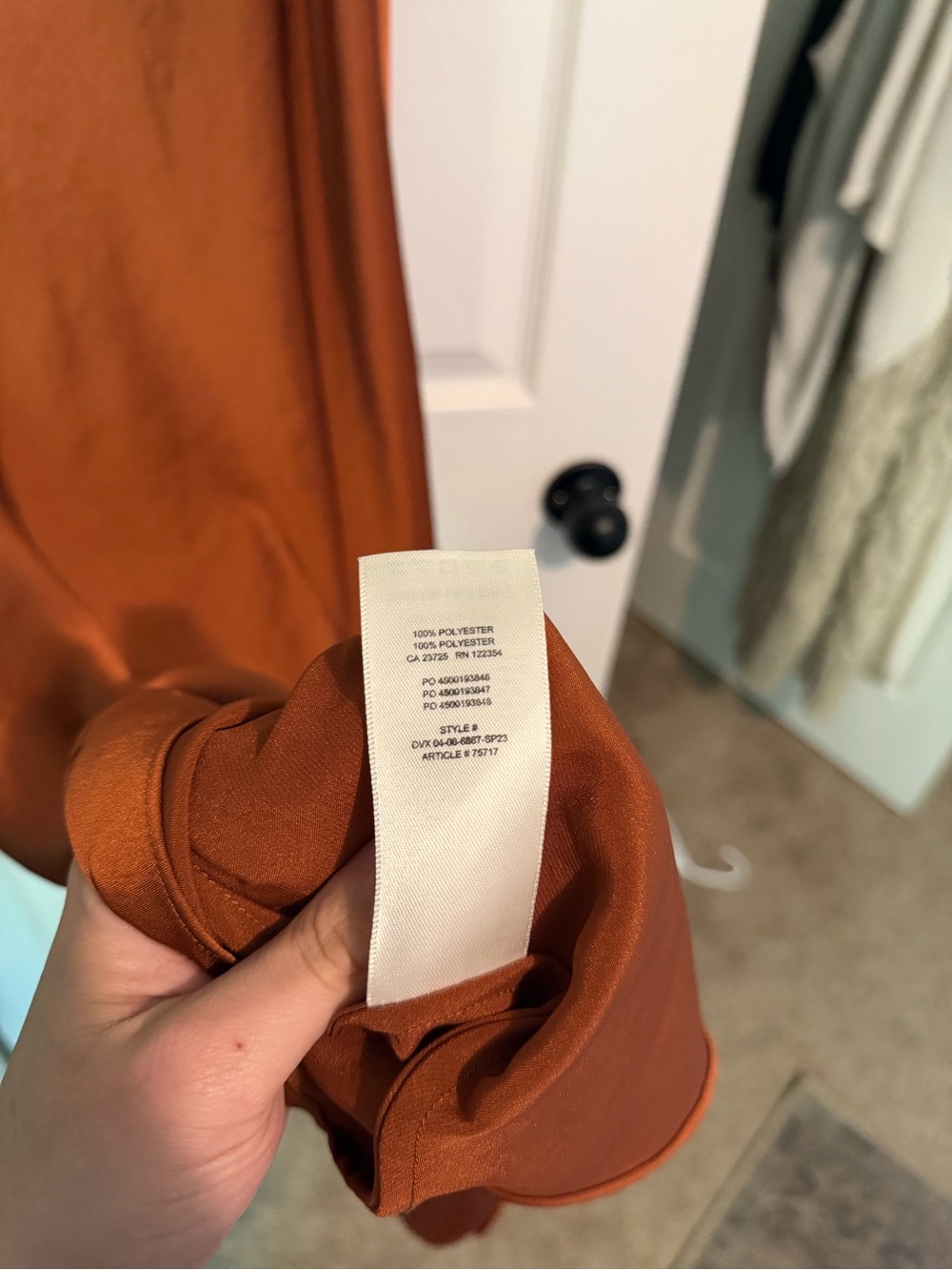 Wilfred Rust-Brown Slip Midi Dress - Picture 4 of 5